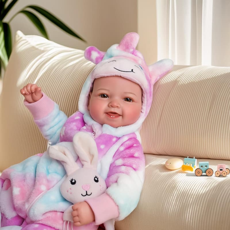 Realistic 17-Inch Baby Doll with Accessories for Girls 3+
