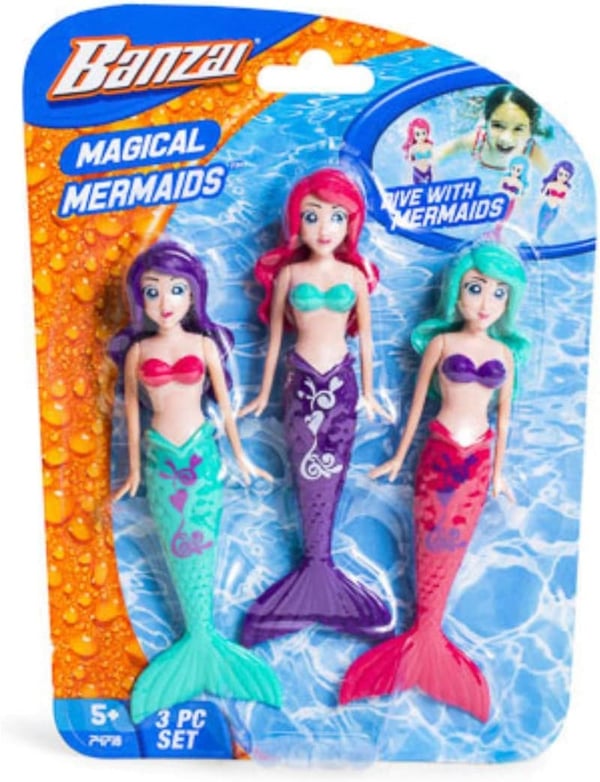 Magical Mermaid Dolls Set - 3 Assorted Spring/Summer Colors