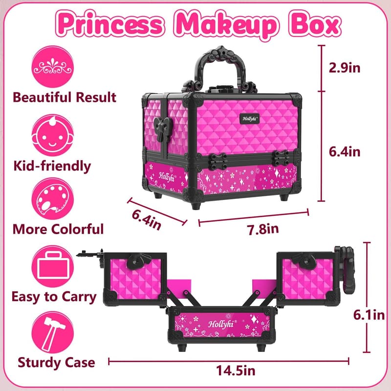 Kids Washable Makeup Kit Set for Girls' Birthday - 59 Pieces