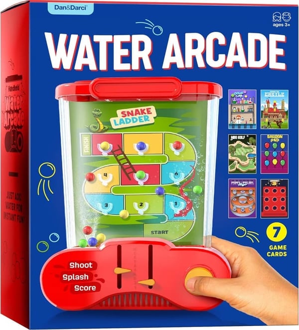 Retro Handheld Water Game for Kids - Birthday Gift for Boys 4-9