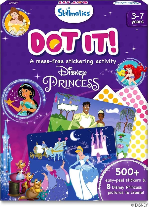 Disney Princess Sticker Art Activity - Mess-Free Craft Kit for Kids