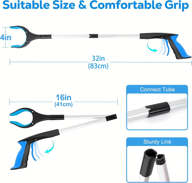 Extra Long 32” Grabber Reacher Tool for Seniors - Heavy Duty