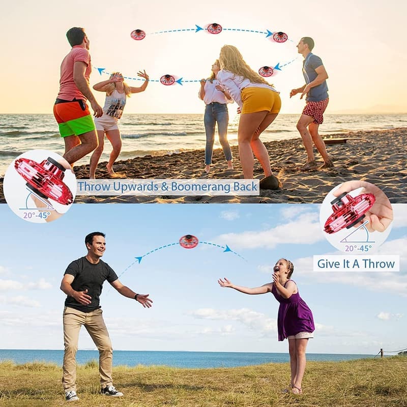 iFly Hand-Controlled Mini UFO Drone for Kids (Red)