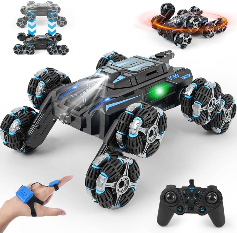 Remote Control Stunt Car Toy for Boys - 360° Flips & Lights