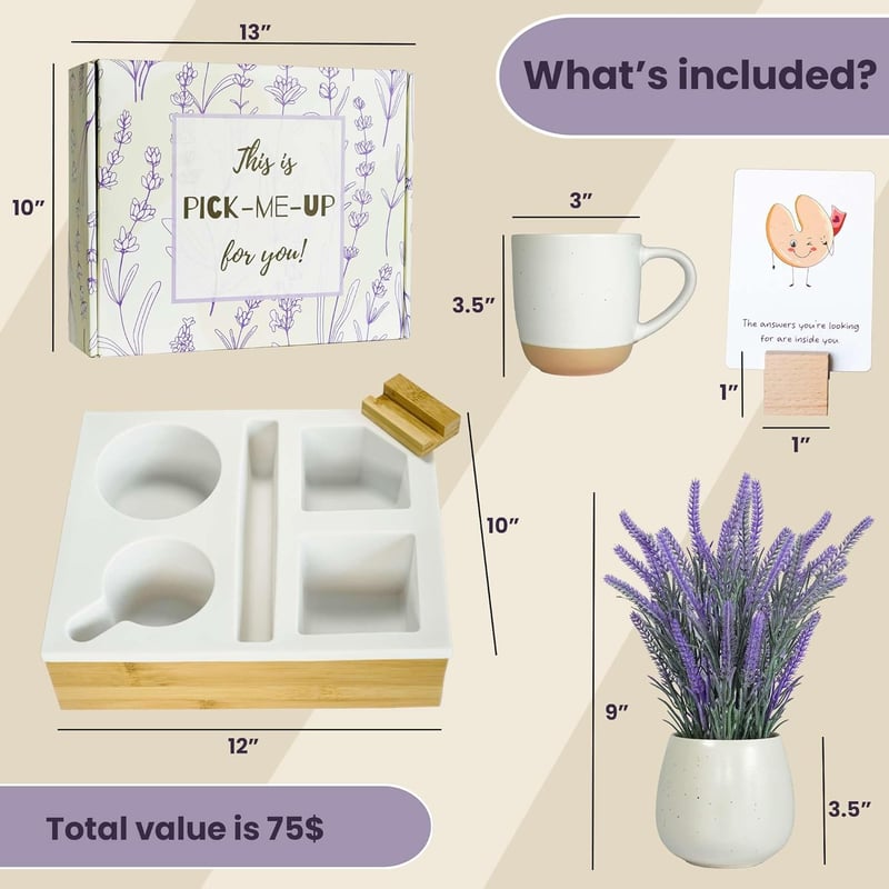 Get Well Soon Lavender Gift Basket for Women