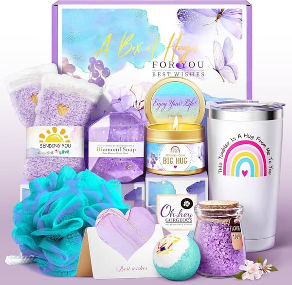 Get Well Soon Lavender Care Package for Women - 8pcs
