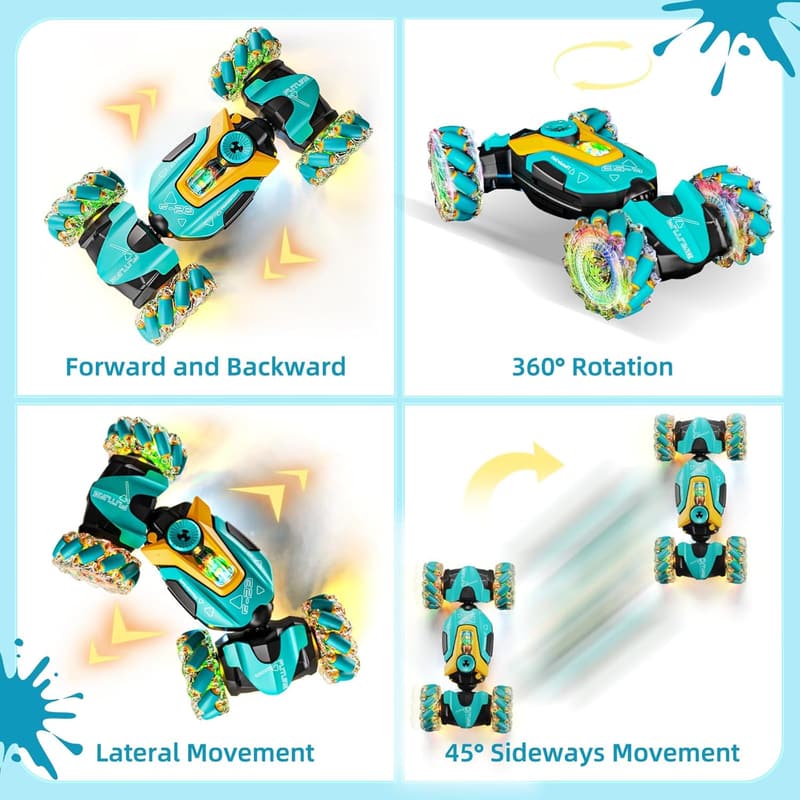 Gesture Sensing Remote Control Stunt Car for Boys, 3-10 Years