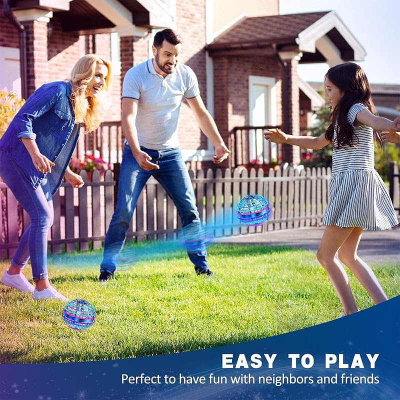 Flying Orb Ball Toy - Mini Drone for Kids 6+ (Blue)