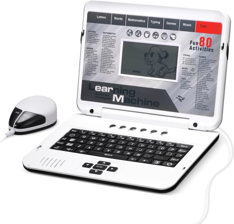 Kids Learning Laptop - 80 Modes for Alphabet, Math & Games