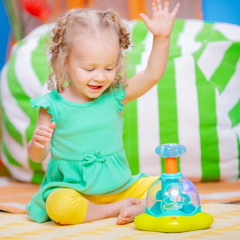 Musical Baby Toy – Press & Glow Spinner for 6 Months+