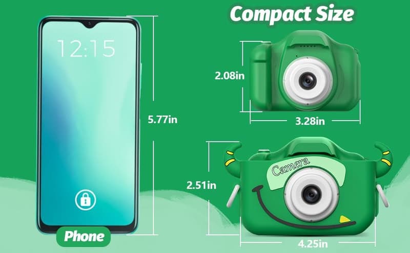 Kids Digital Camcorder with Cartoon Cover - Ideal Birthday Gift