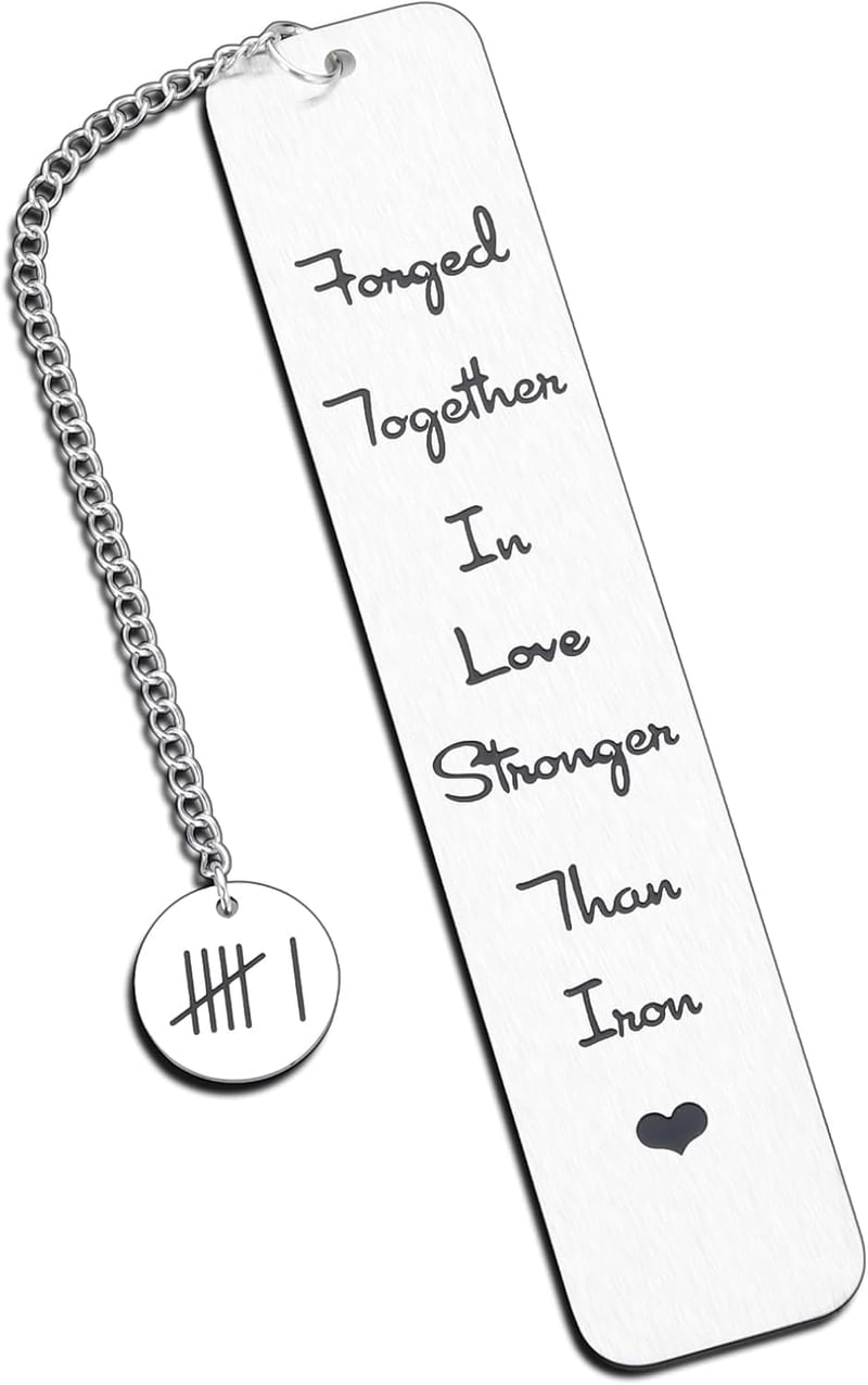 6th Anniversary Iron Bookmark Gift for Couples