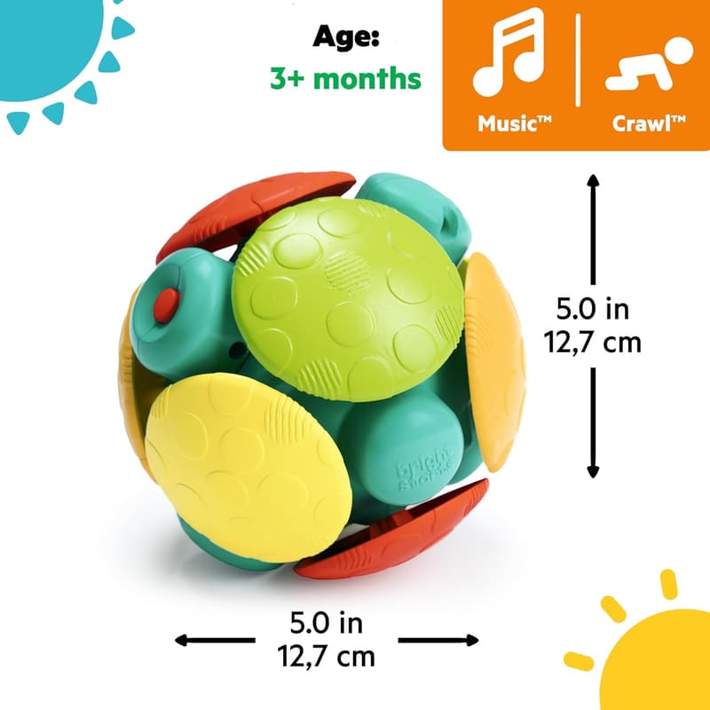 Interactive Wobble Bobble Activity Ball Toy for Babies 3 Months+