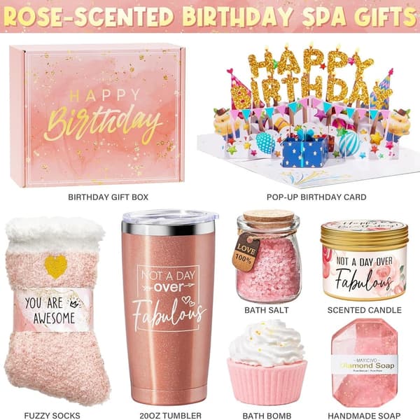 Relaxing Rose Spa Gift Set for Women's Birthday