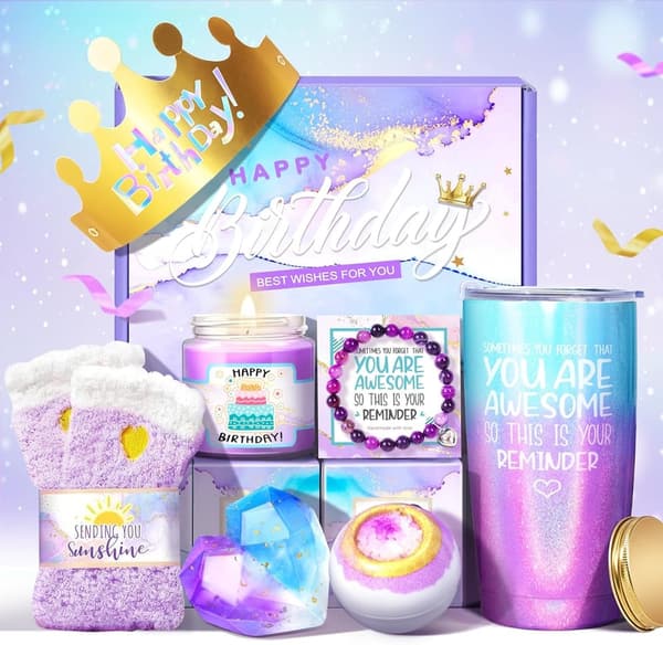Birthday Gift Basket for Women - Perfect for Mom, Sister, Wife