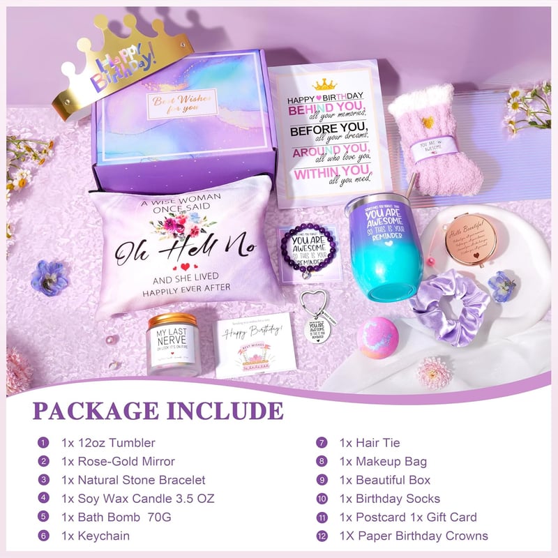 Birthday Gift Basket for Women - Best Friends & Family Set