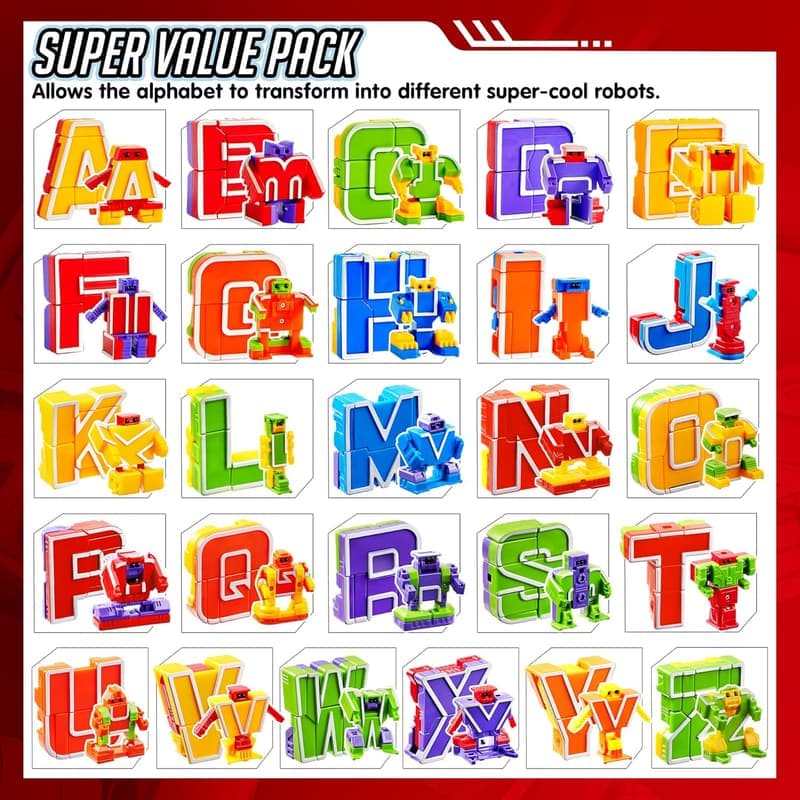 Alphabet Robot Learning Toys for Kids - Educational ABC Alphabots