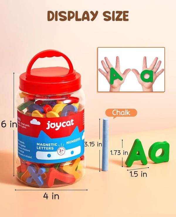 Colorful Magnetic Letters & Numbers Set for Preschool Learning