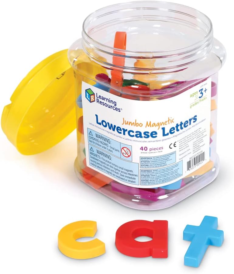 Educational Jumbo Magnetic Lowercase Letters Set for Toddlers (40 pcs)