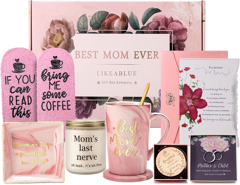 Mom Birthday Gift Basket Set - Unique Gifts for Mothers Day