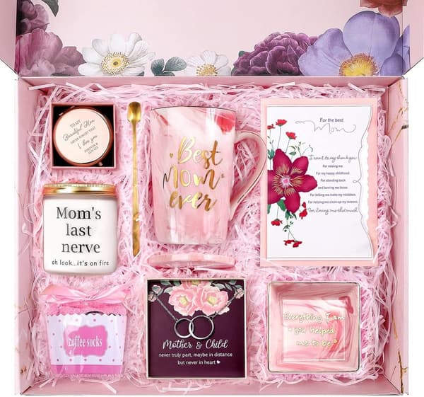 Mom Birthday Gift Basket Set - Unique Gifts for Mothers Day