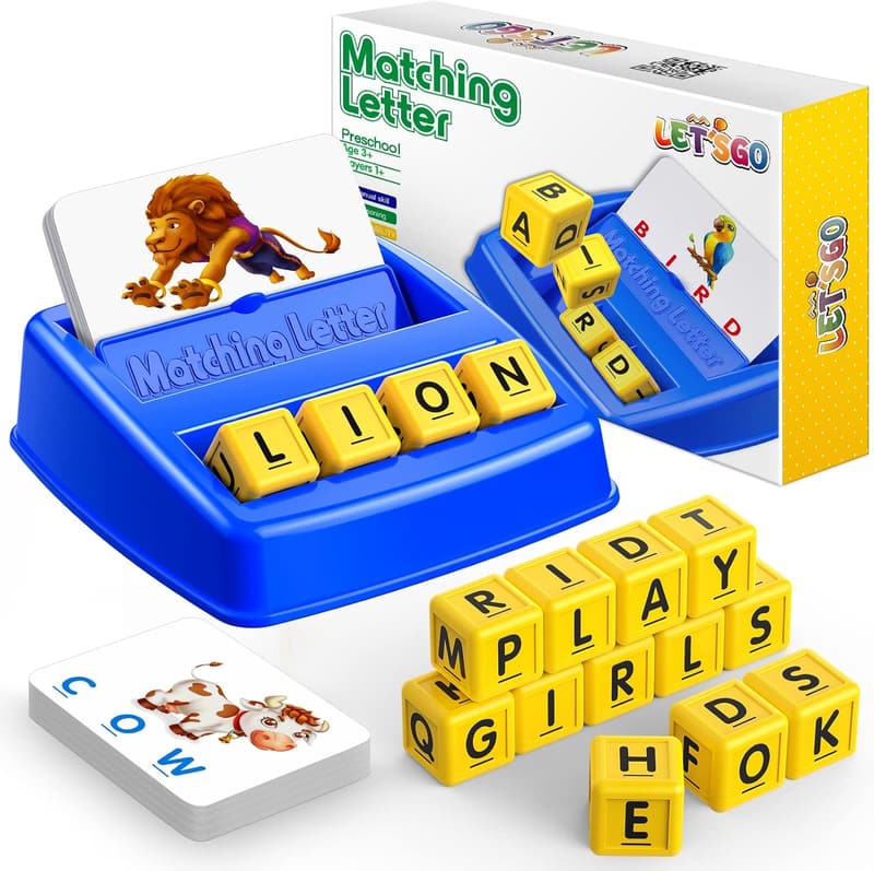 Montessori Letter Matching Game for Toddlers Ages 2-5