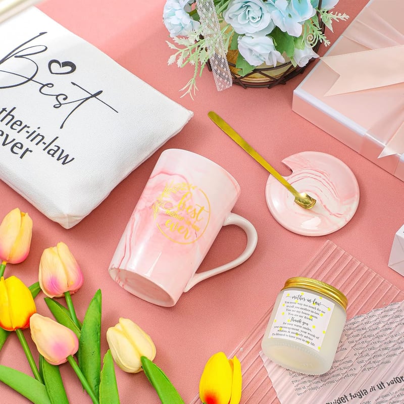Mother's Day Gift Box: Coffee Mug, Candles & Makeup Bags