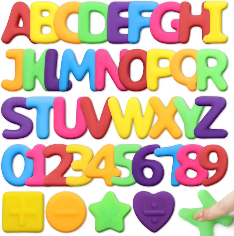 Kids' ABC Learning Toys Set - 40PCS Sensory Bin Mochi Squishies