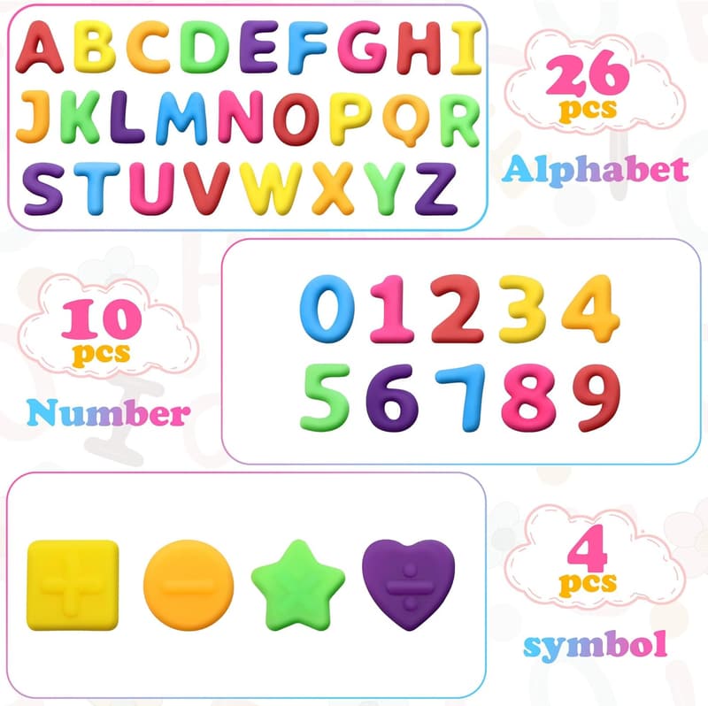 Kids' ABC Learning Toys Set - 40PCS Sensory Bin Mochi Squishies