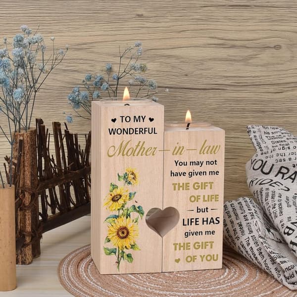 Mother's Day Candlestick Gift for Mother-in-Law