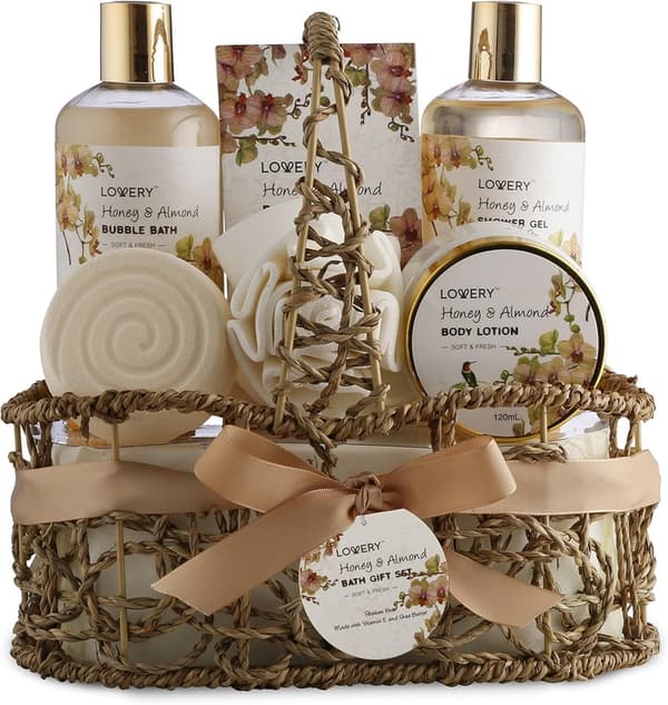 Luxury Spa Gift Basket for Mother's Day - Honey Almond Set