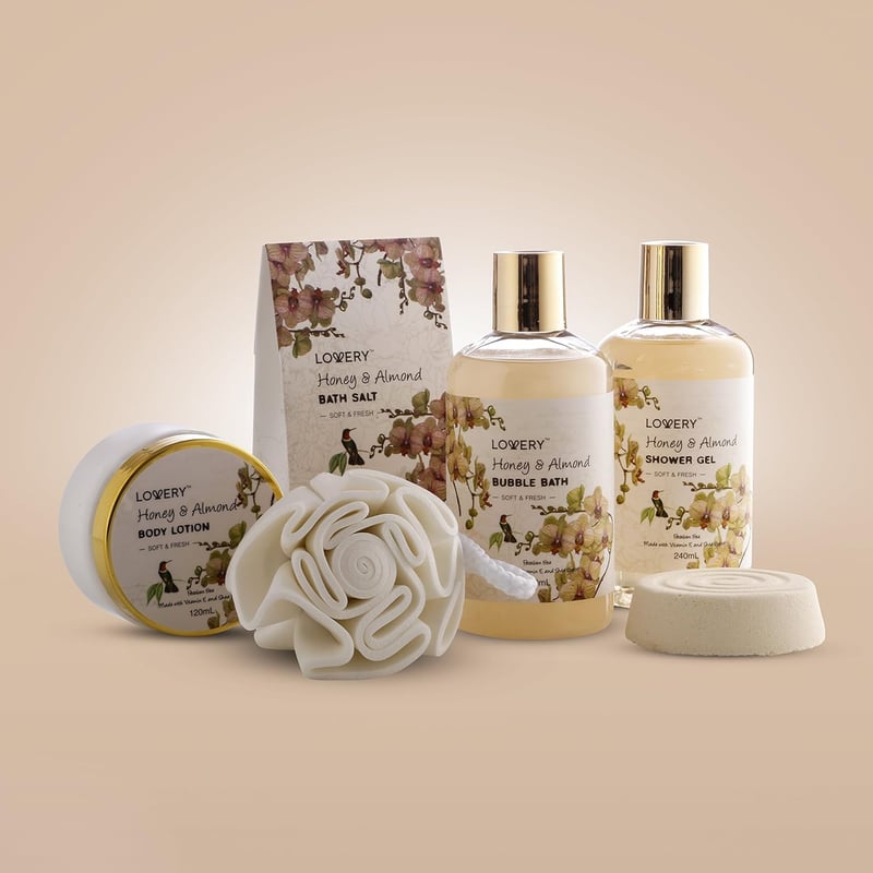 Luxury Spa Gift Basket for Mother's Day - Honey Almond Set