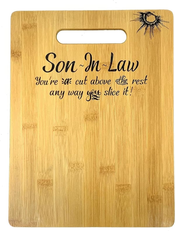 Birthday Gift: Unique Engraved Bamboo Cutting Board 9” x 12”