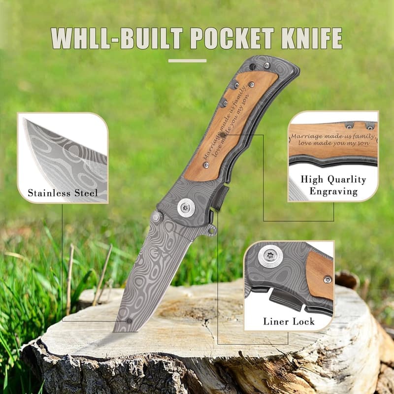 Father's Day Pocket Knife for Son-in-Law - Family Love Gift