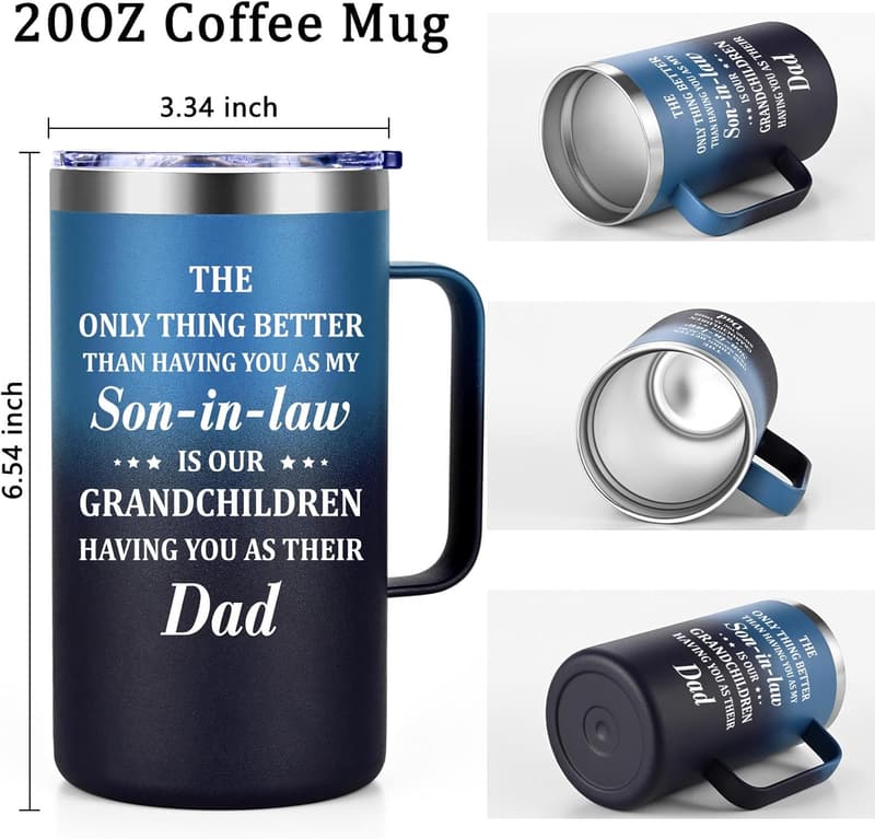 Father's Day Insulated Coffee Mug - 'Only Thing Better', 20oz Gradient