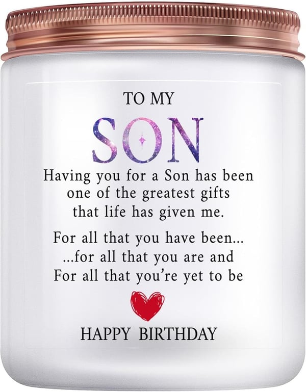 Lavender Scented Candles for Men - 20th & 40th Birthday Gift