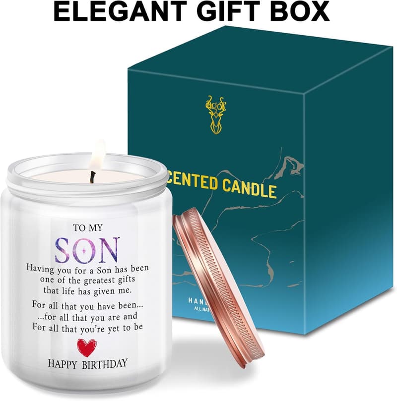 Lavender Scented Candles for Men - 20th & 40th Birthday Gift