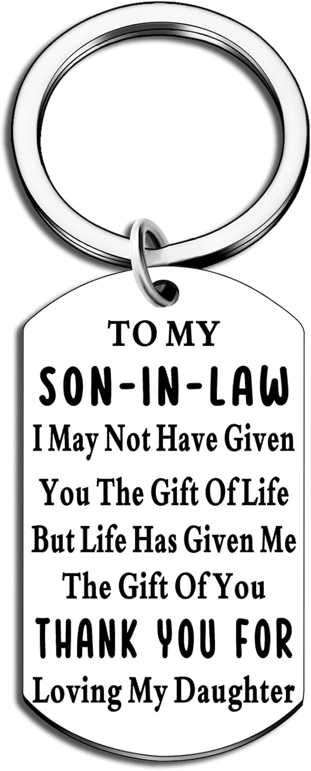 Father's Day Keychain Gift for Son-in-Law from In-Laws