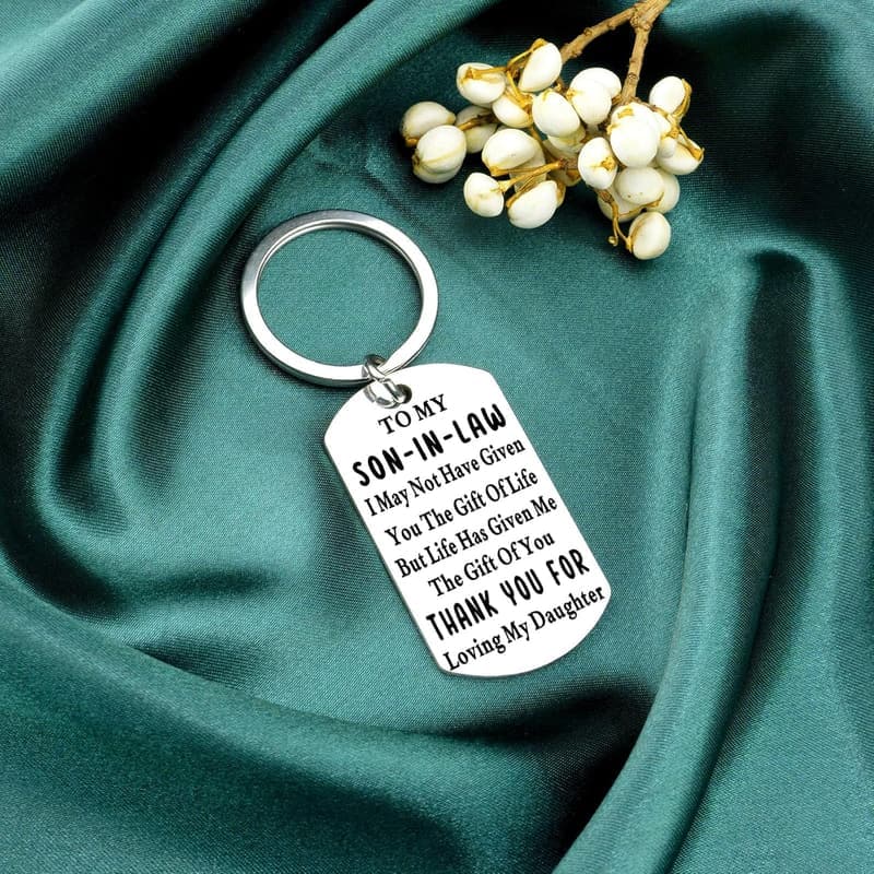 Father's Day Keychain Gift for Son-in-Law from In-Laws