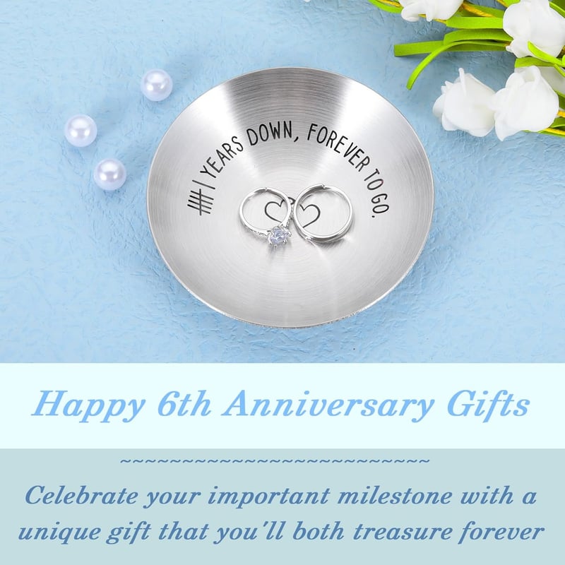 6th Anniversary Iron Ring Holder for Couples