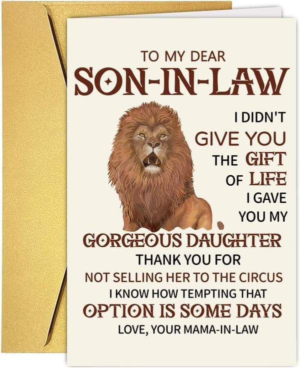 Son-in-Law Birthday Card - Cute Gift for Him