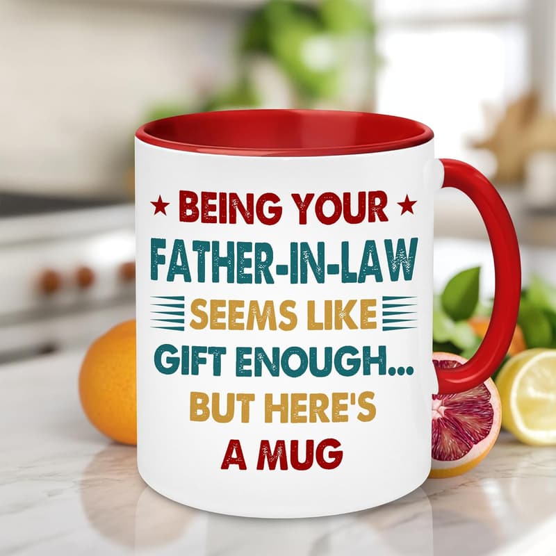 Father's Day Mug for Father-in-Law – Funny Gift Idea