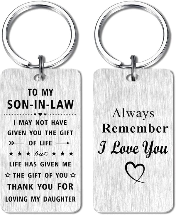 Father's Day Keychain Gift for Son-in-Law