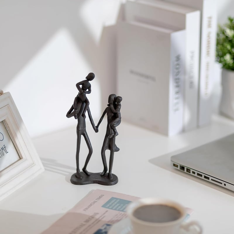 Wedding Anniversary Cast Iron Family Figurines for Couples