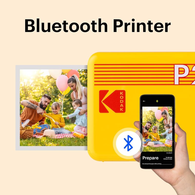 KODAK Mini 2 Retro Portable Photo Printer Bundle, White