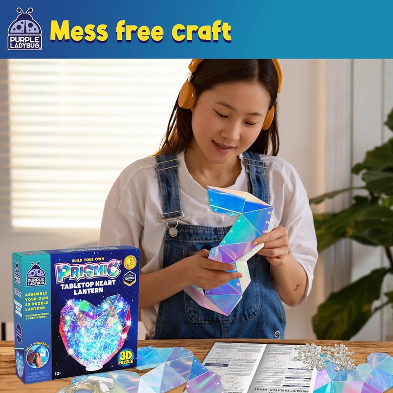 3D Heart Table Light DIY Craft for Girls’ Birthday
