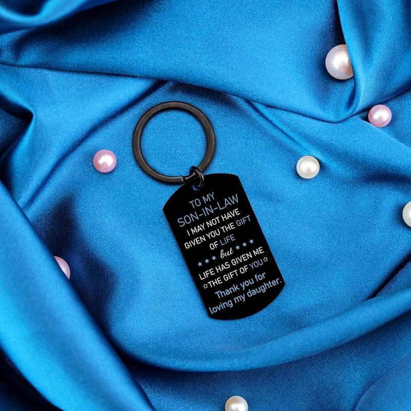 Father's Day Keychain for Son-in-Law - Sentimental Gift