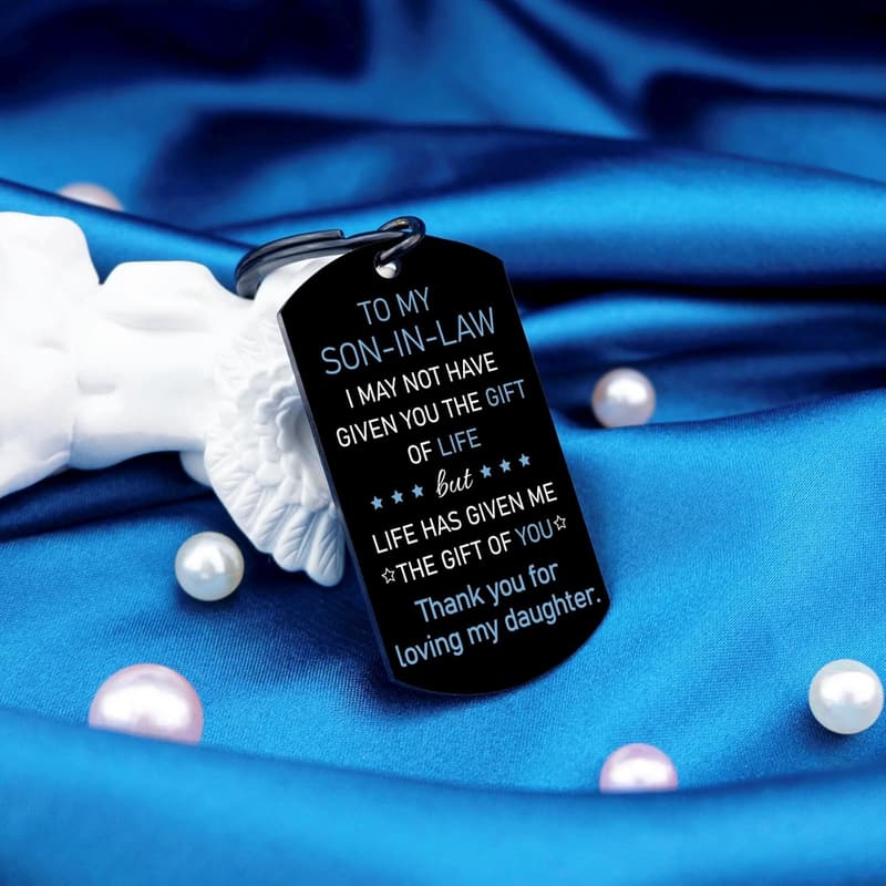 Father's Day Keychain for Son-in-Law - Sentimental Gift