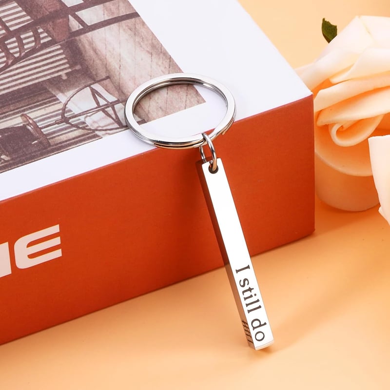 6th Anniversary Iron Keychain Gift for Couples
