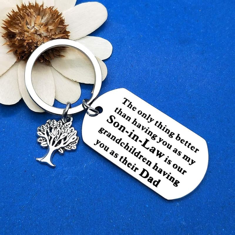 Son-in-Law Keychain: Lovely Gift for Christmas or Birthday